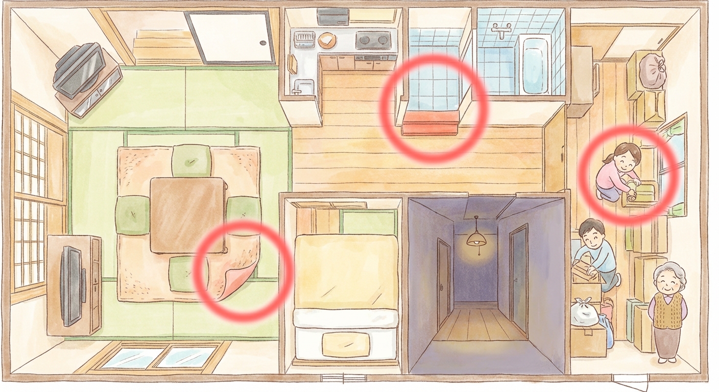 家の中の転倒危険スポット