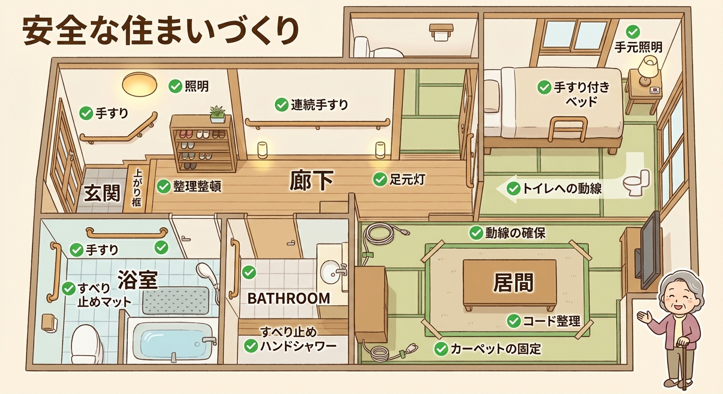 転倒予防のための住環境の工夫