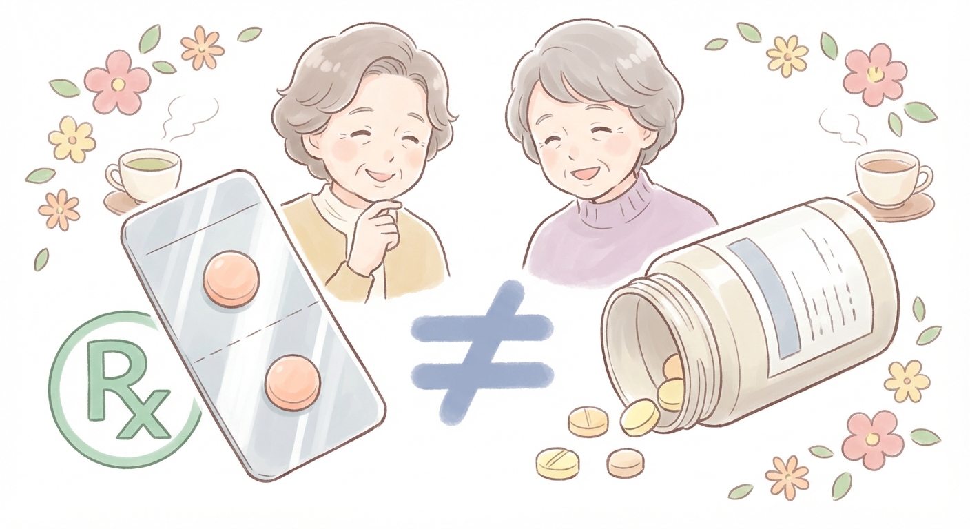 処方薬(活性型ビタミンD)と市販サプリの違い