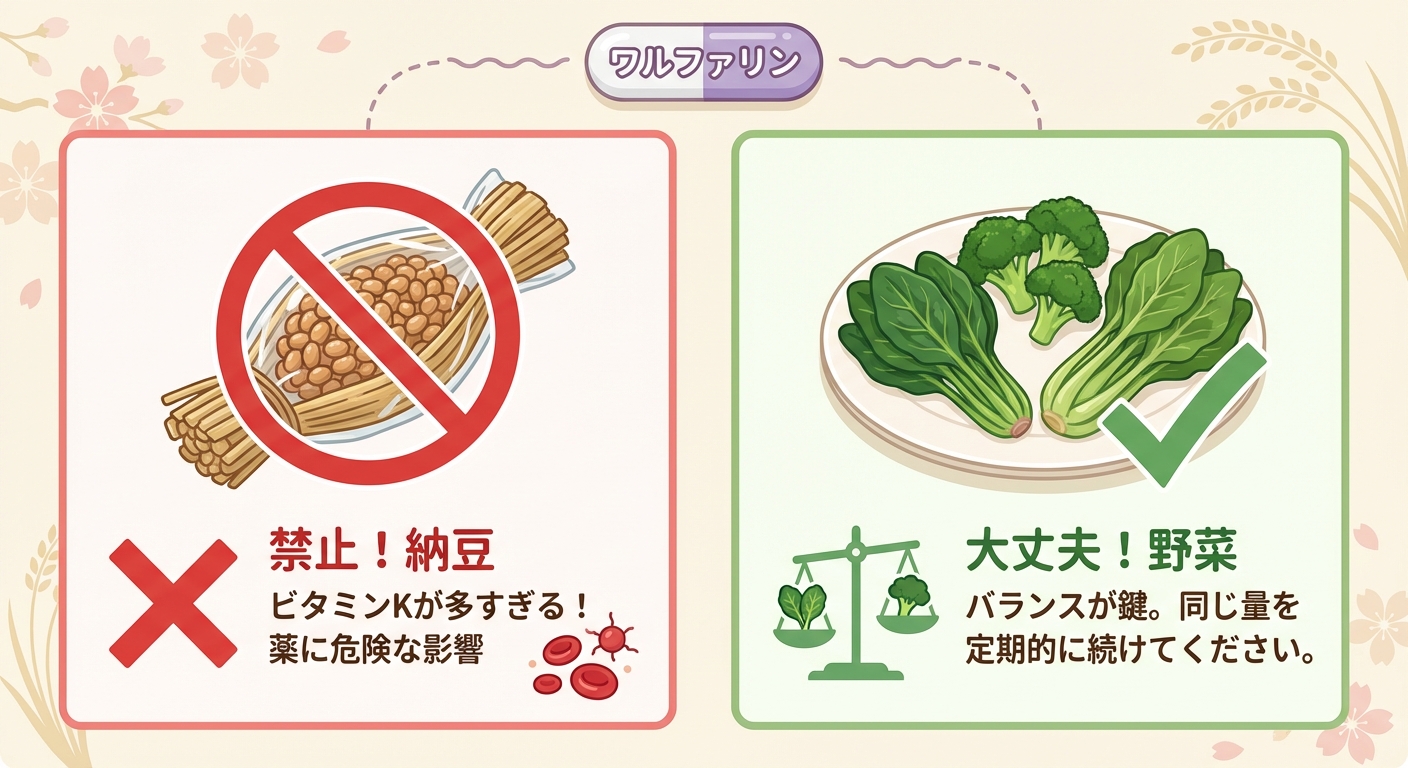 ワルファリン服用中の食事バランス