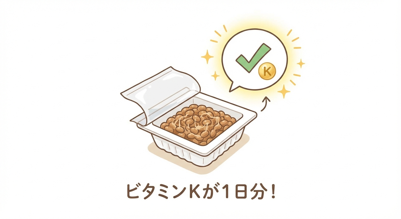 納豆1パックでビタミンK十分！