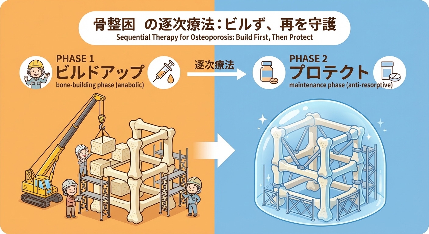 逐次療法:まず建て増し、次に補強