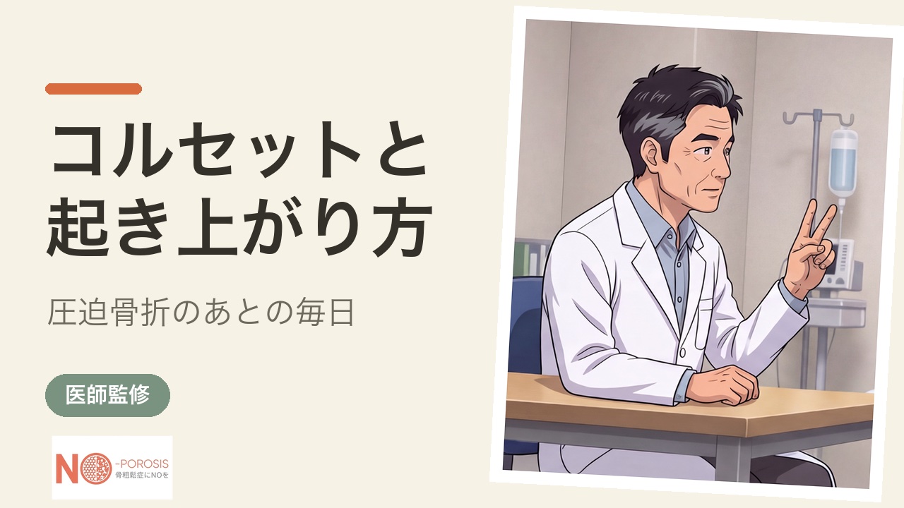 圧迫骨折のあとの毎日 コルセットのつけ方・起き上がり方・動く怖さ